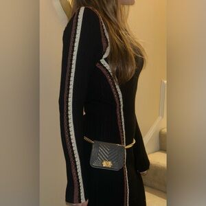 CHANEL Boy Chevron Quilted Caviar Leather Belt Bag in Dark Gray